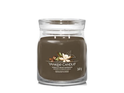 Aromatická svíčka Signature sklo střední Vanilla Bean Espresso 368 g