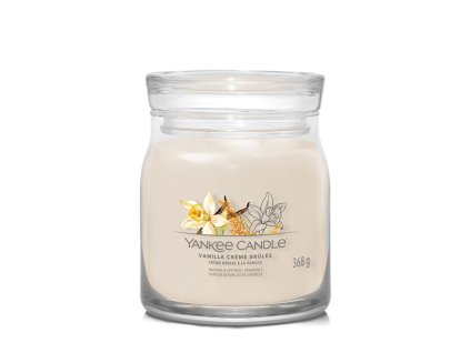 Aromatická svíčka Signature sklo střední Vanilla Creme Brulée 368 g