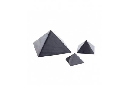 Šungit pyramida leštěná 3x3cm G097
