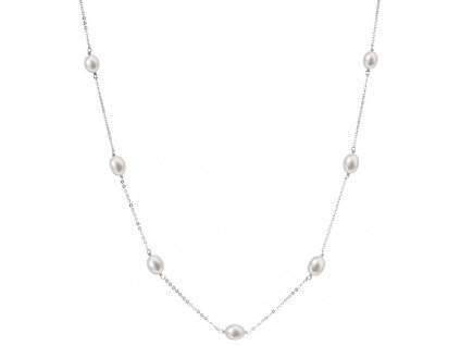 Stříbrný náhrdelník s pravými perlami Pavona 22016.1