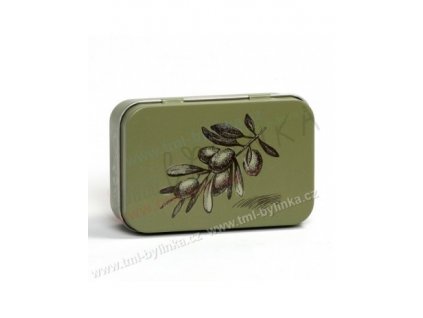Plechová krabička na mýdlo s motivem OLIVE (Olivy) F167