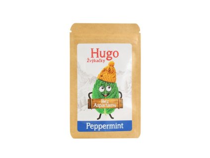Žvýkačky PEPPERMINT bez aspartamu 42g Hugo 3820