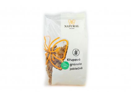 Křupavá granola jablečná bez lepku - Natural 300g