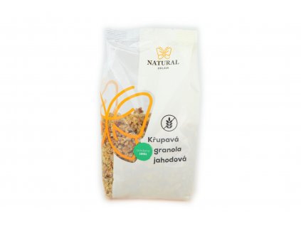 Křupavá granola jahodová bez lepku - Natural 300g