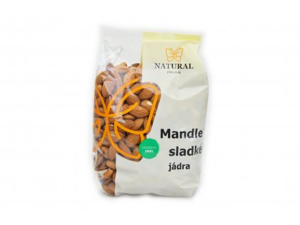 Mandle sladké - jádra - neloupané - Natural 500g