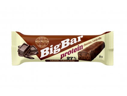 Tyčinka proteinová s čokoládovou příchutí a kakaovými boby v čokoládě - Big Bar 35g