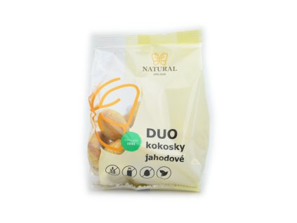 Sušenky DUO kokosky jahodové bez lepku, vajec a mléka - Natural 150g