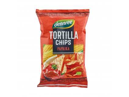 Tortilla chipsy paprikové 125 g BIO DENNREE