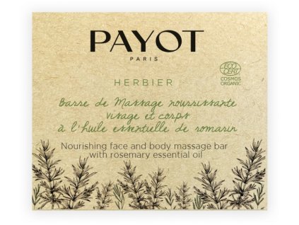 Tuhý tělový a obličejový krém Herbier (Nourishing Face and Body Massage Bar) 50 g