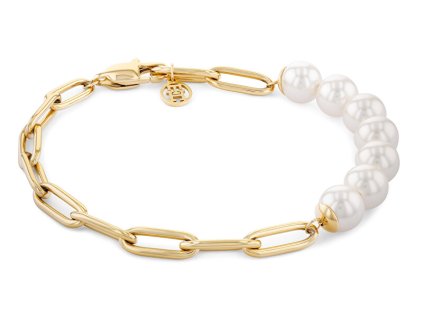 Elegantní pozlacený perlový náramek Orb Pearl 2780770