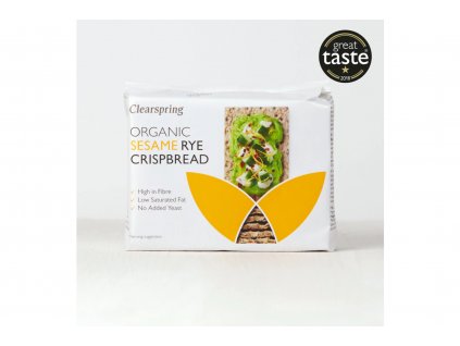 BIO žitný křupavý chléb - sezam - vegan - Clearspring 200g