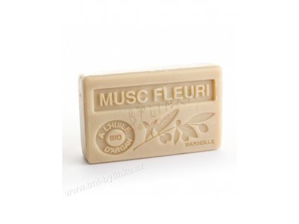 Mýdlo s bio arganovým olejem - Musc Fleuri (Květinové pižmo) 100g TML F196