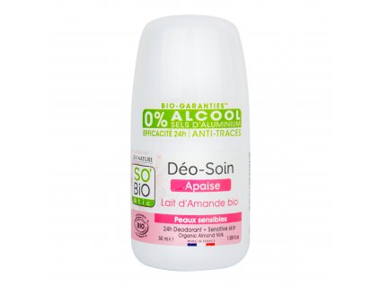 Deodorant přírodní 24h zklidňující s mandlovým mlékem 50 ml BIO SO’BiO étic