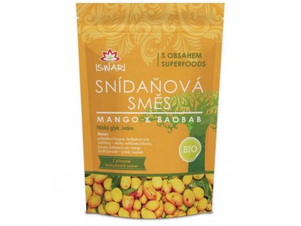 Iswari BIO Snídaňová směs Mango-baobab 300g