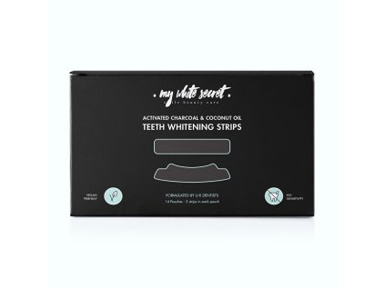 Bělicí pásky na zuby s aktivním uhlím Whitening Strips 14 ks