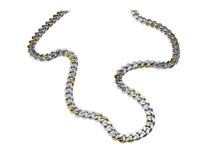 Nadčasový ocelový bicolor náhrdelník DX1355931