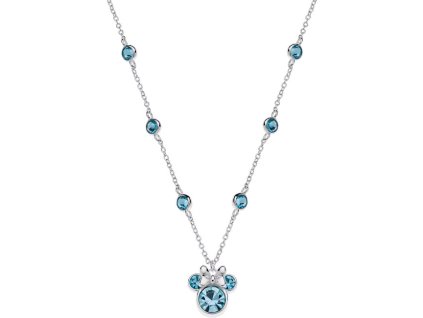 Krásný stříbrný náhrdelník Minnie Mouse s krystaly NS00045SRQL-157.CS