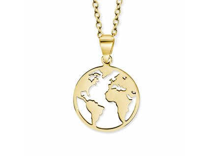 Originální pozlacený náhrdelník Glóbus Globe 30452.EG
