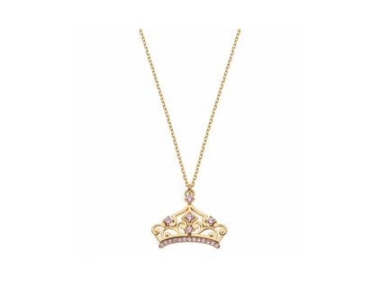 Půvabný pozlacený náhrdelník Princess NS00021YZPL-157.CS (řetízek, přívěsek)