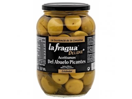 Sacesa Pikantní zelené olivy s peckou dle receptu španělského dědy 850 g Sklo
