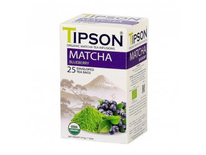 Tipson BIO čaj Matcha blueberry 25x1,5g