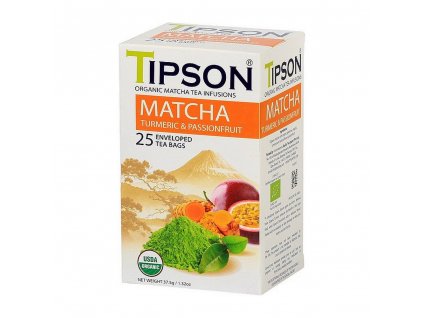 Tipson BIO čaj Matcha s kurkumou 25x1,5g