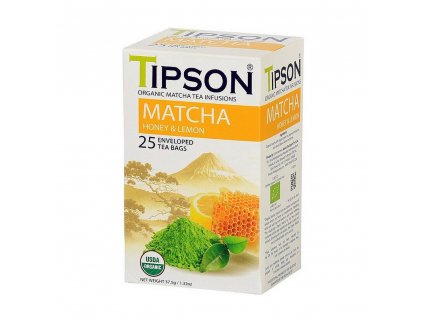 Tipson BIO čaj Matcha med a citron 25x1,5g