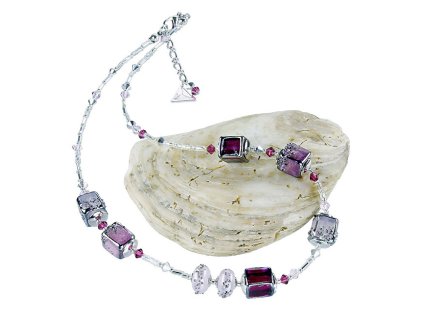 Něžný náhrdelník Juicy Raspberry z perel Lampglas NCU32