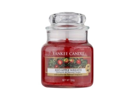 Vonná svíčka Classic malý Věnec z červených jablíček (Red Apple Wreath) 104 g