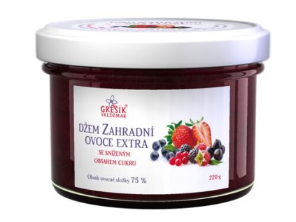 Džem Zahradní ovoce extra Se sníženým obsahem cukru 220 g GREŠÍK