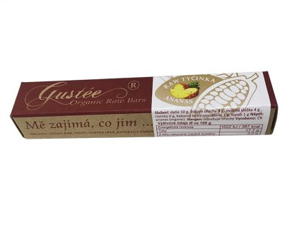 RAW Datlové tyčinky DUO Ananas, 2x24 g, Gustée