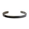 Pevný otevřený náramek z oceli Bangle Black Lines RR-MB005-B