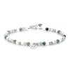 Něžný korálkový náramek na nohu Anklet Green fantasy RR-AK003-S