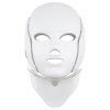 Ošetřující LED maska na obličej a krk bílá (LED Mask + Neck 7 Colors White)
