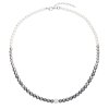Elegantní perlový náhrdelník s krystaly Preciosa 32065.3