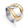 Luxusní tricolor prsten z oceli Chic 75310A01