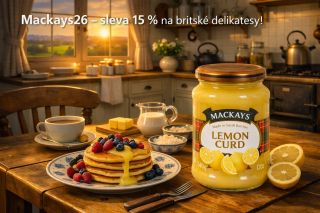 🍋 Britská chuť na lžičce! Kupon: Mackays26 Zlaté lívance + Mackays džemy= dokonalé ráno 🌞 💛 Sleva 15 % na britské...