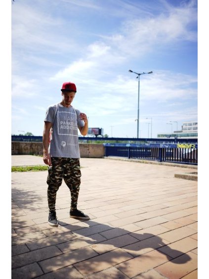 Parkourové triko Parkour Addicted šedé