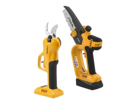 stiga sp 100e kit aku prorezavaci pila a aku rucni nuzky 20v baterie a nabijecky v kufr