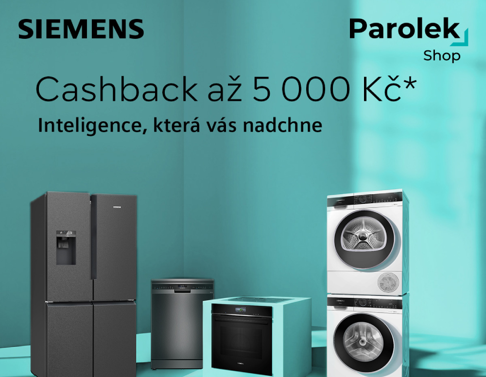 Získejte cashback až 5 000 Kč za registraci vybraných spotřebičů Siemens