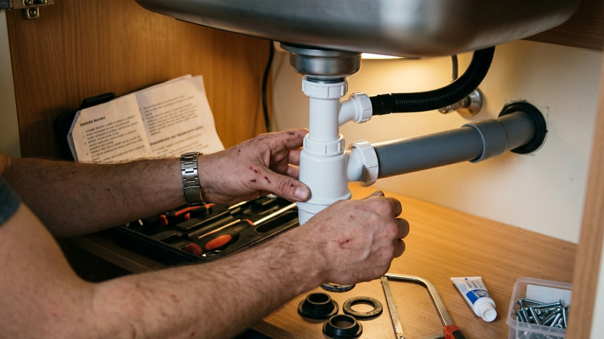 Jak napojit dřez na odpad