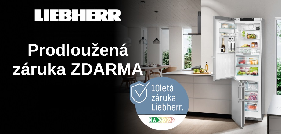 Liebherr - ZDARMA záruka 5 let na celý spotřebič + 10 let záruka na motor