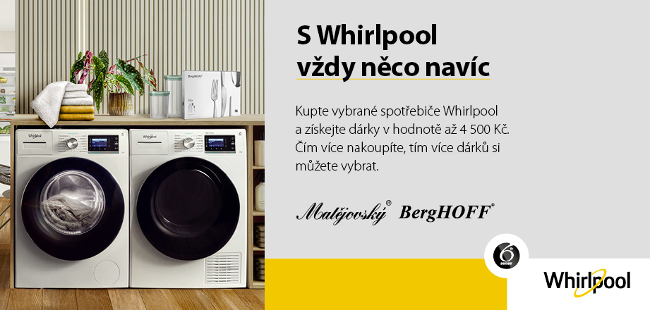 Whirlpool - vždy něco navíc! Získejte dárek v hodnotě až 4 500 Kč!