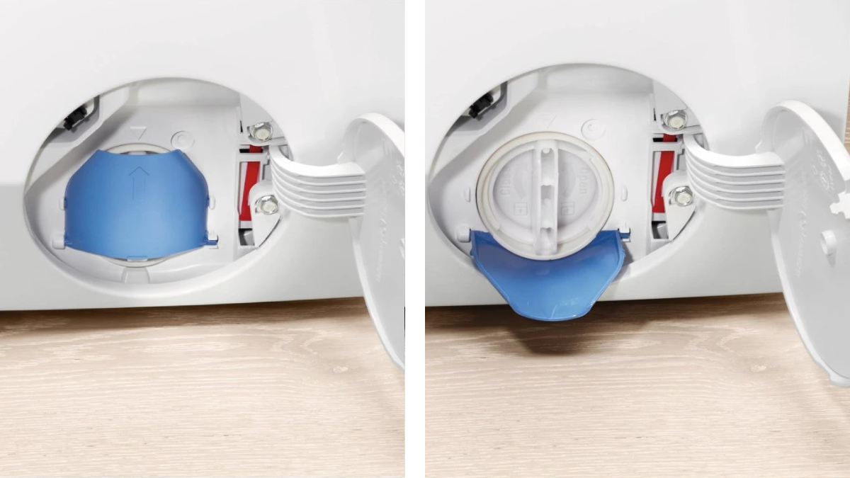 Čištění spodního filtru pračky se sušičkou