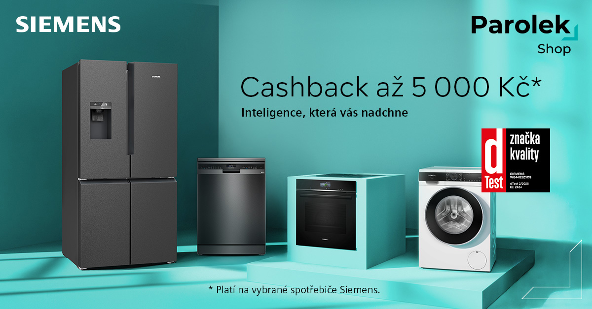 Siemens Cashback 2026 – získejte až 5 000 Kč zpět