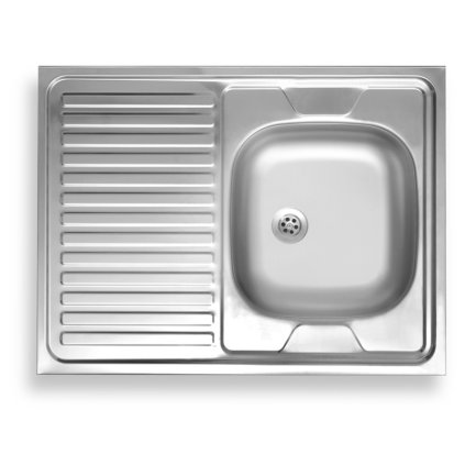 Novaservis Dřez 60x80 celoplošný s okapem levý nerez DR60/80L