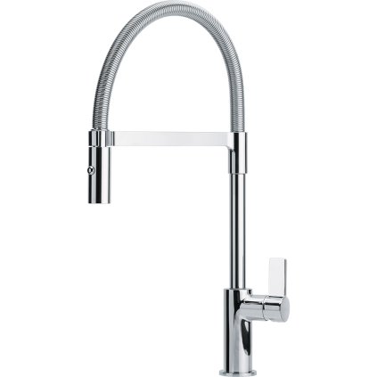 Franke S koncovkou na pružině, S regulací Sprcha/Proud Chrom dřezová baterie FN 9630