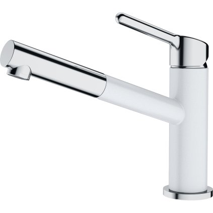 Franke S vytahovací koncovkou Chrom/Fragranit Bílá-led FC 3055 ORBIT
