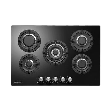 Concept PDV7575BC Plynová varná deska BLACK