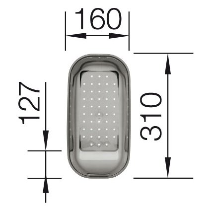 Blanco Miska transp.šedá NOVA,JOTA,MULTI,TIPO 310x160x127